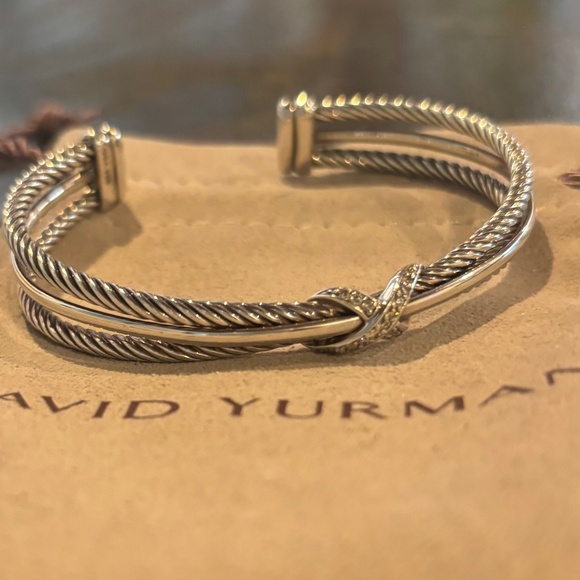 David Yurman Diamond X Crossover Bracelet - Picture 1 of 4